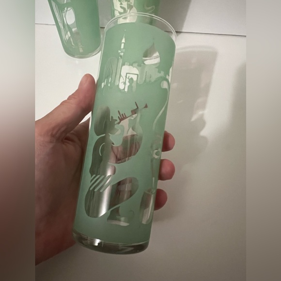 Set of 3 Dominion Glass Highball Tumblers with Belly Dancer and Snake Charmer - Picture 5 of 12